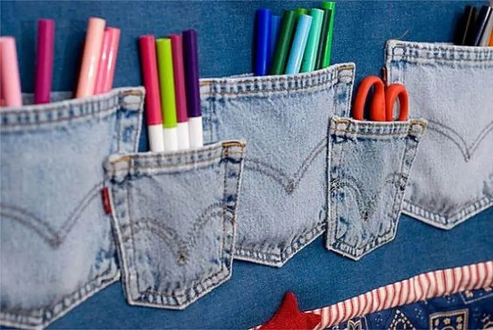 Sewing Denim Pocket organizer