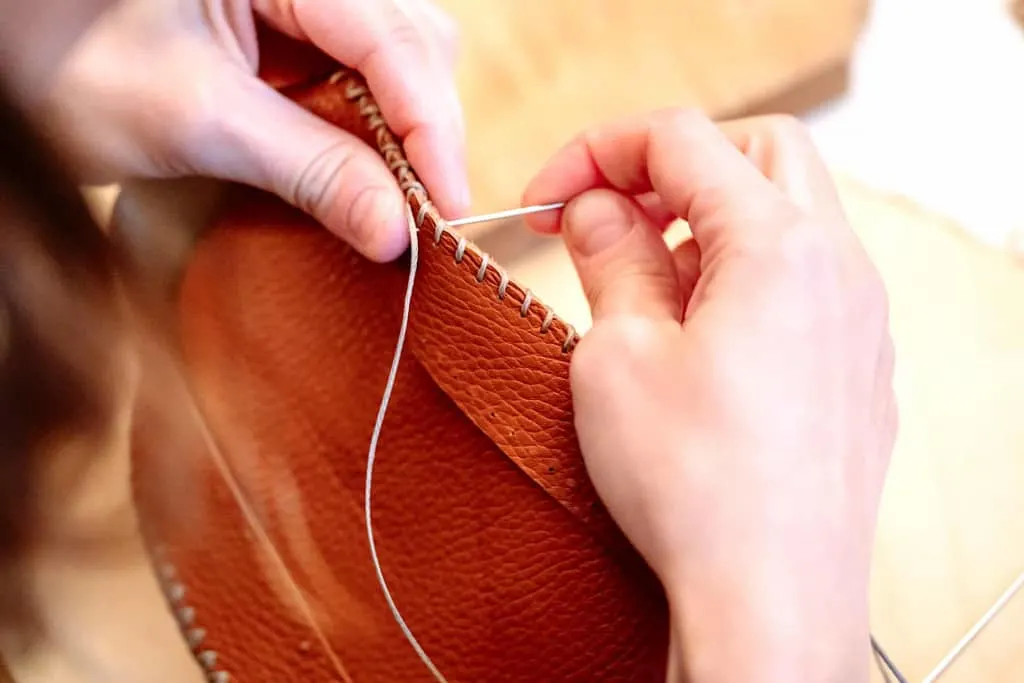 Stitching leather 