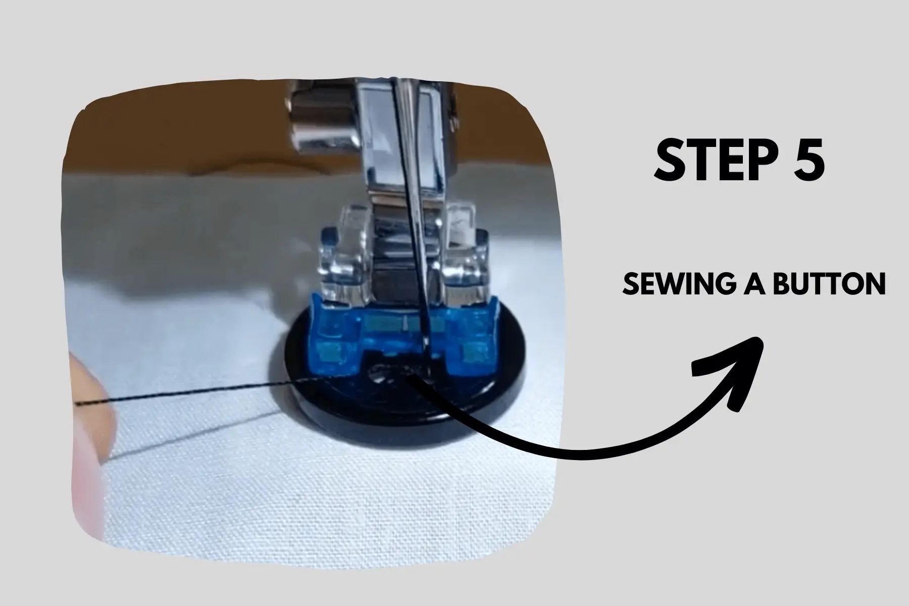 Sewing a 4 hole button by machine 