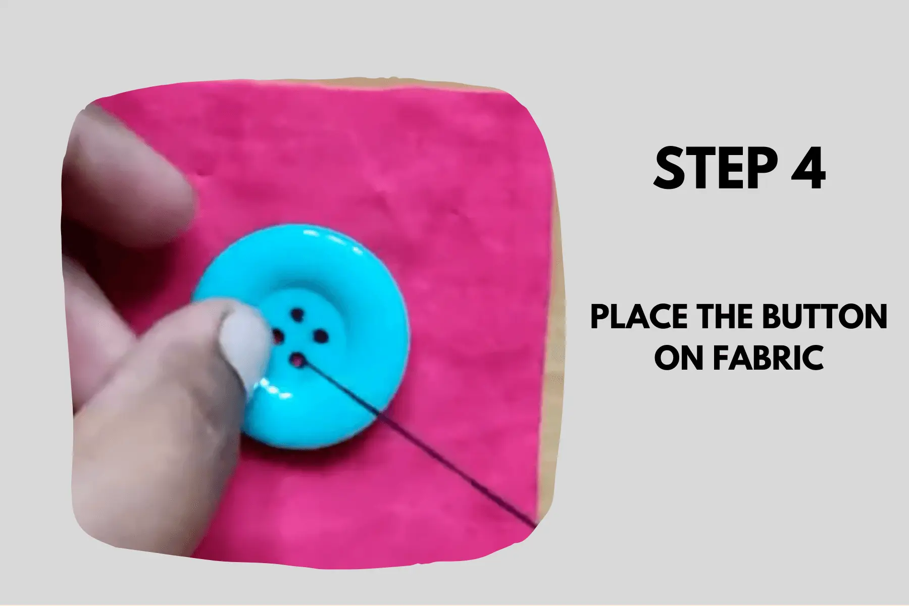 Placing the  4 hole button