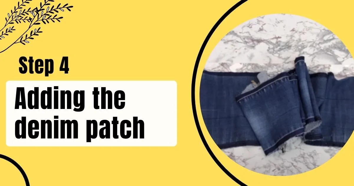 How to make mini skirt with old jeans- step 4