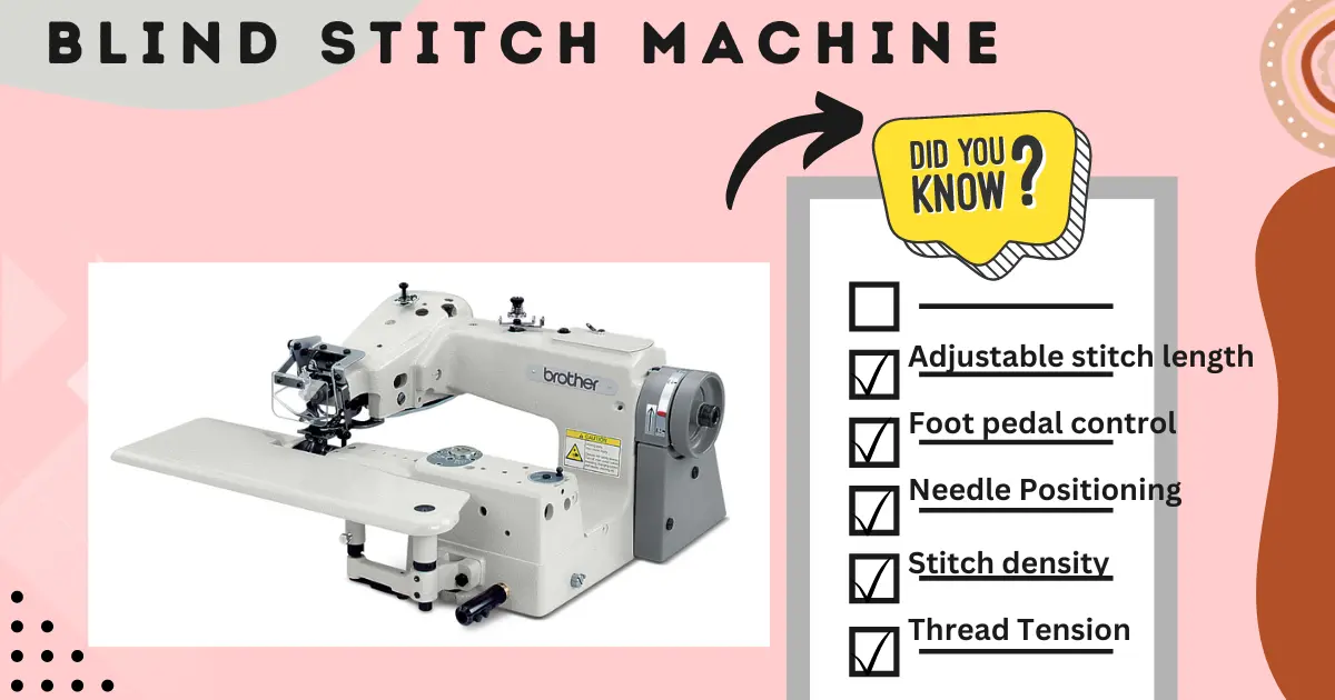 Sewing machine type-blind stitch machine