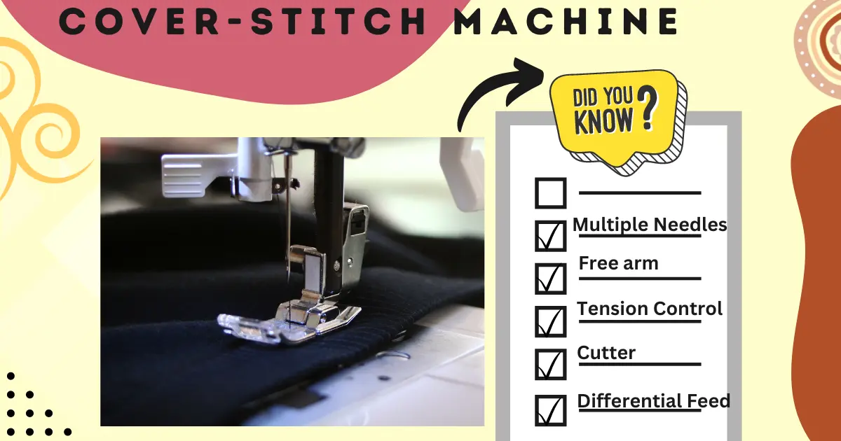 Sewing machine type-cover stitch machine