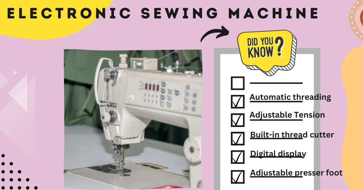 Sewing machine type-electronic sewing machine