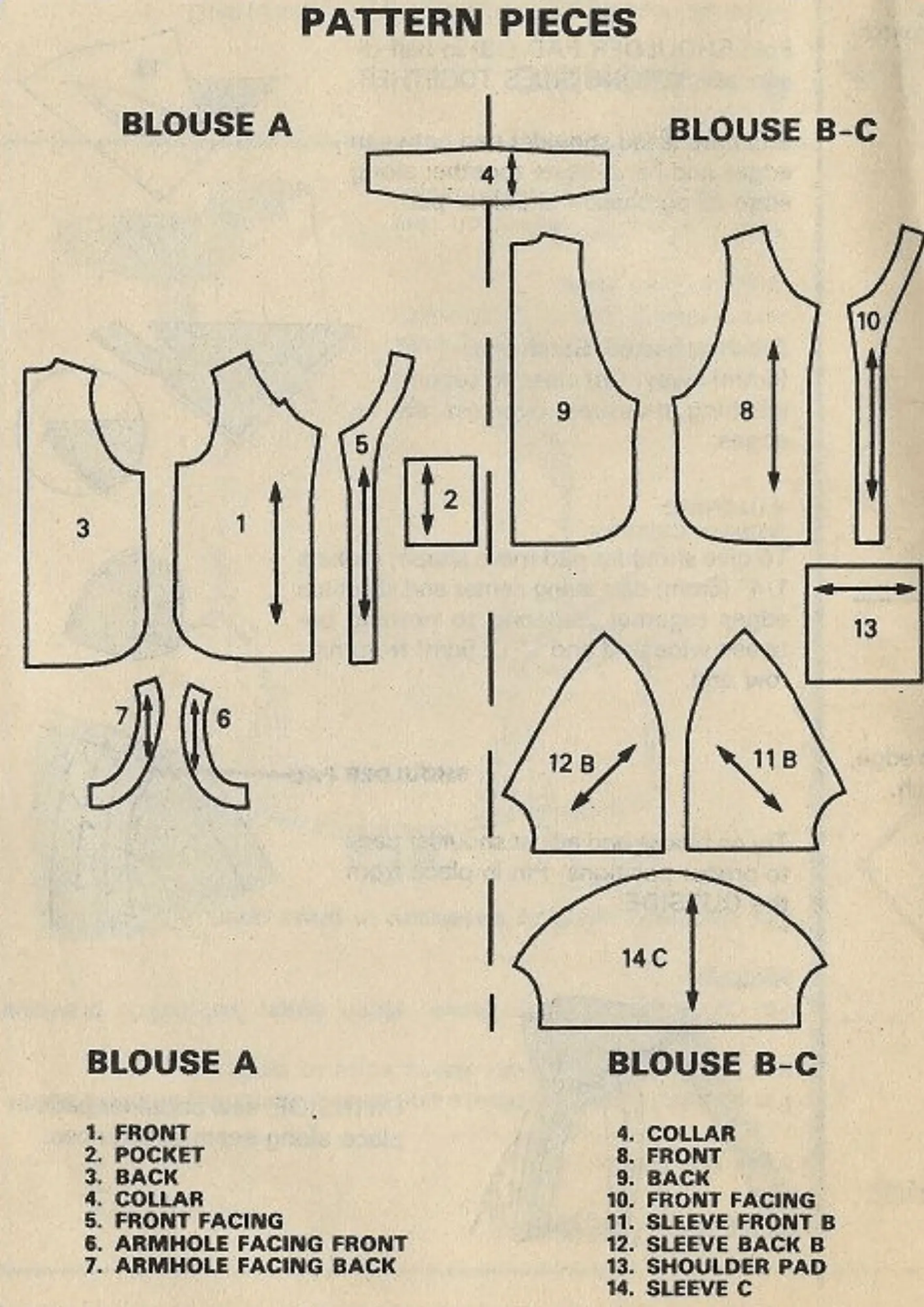 pattern pieces for sewing notches 