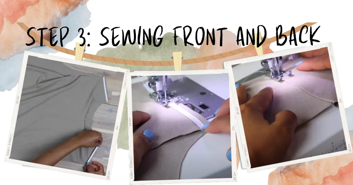 How to sew a t shirt - step 3