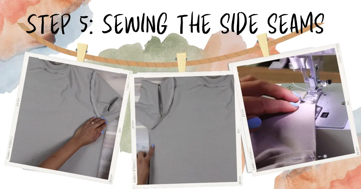 How to sew a t shirt - step 5