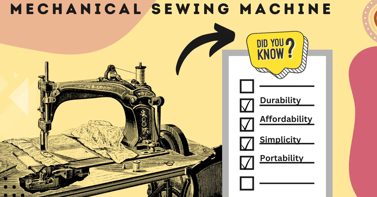 Sewing machine type-Mechanical sewing machine