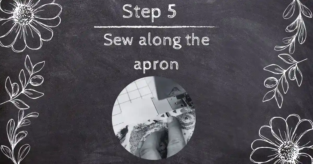 Sew along the apron 