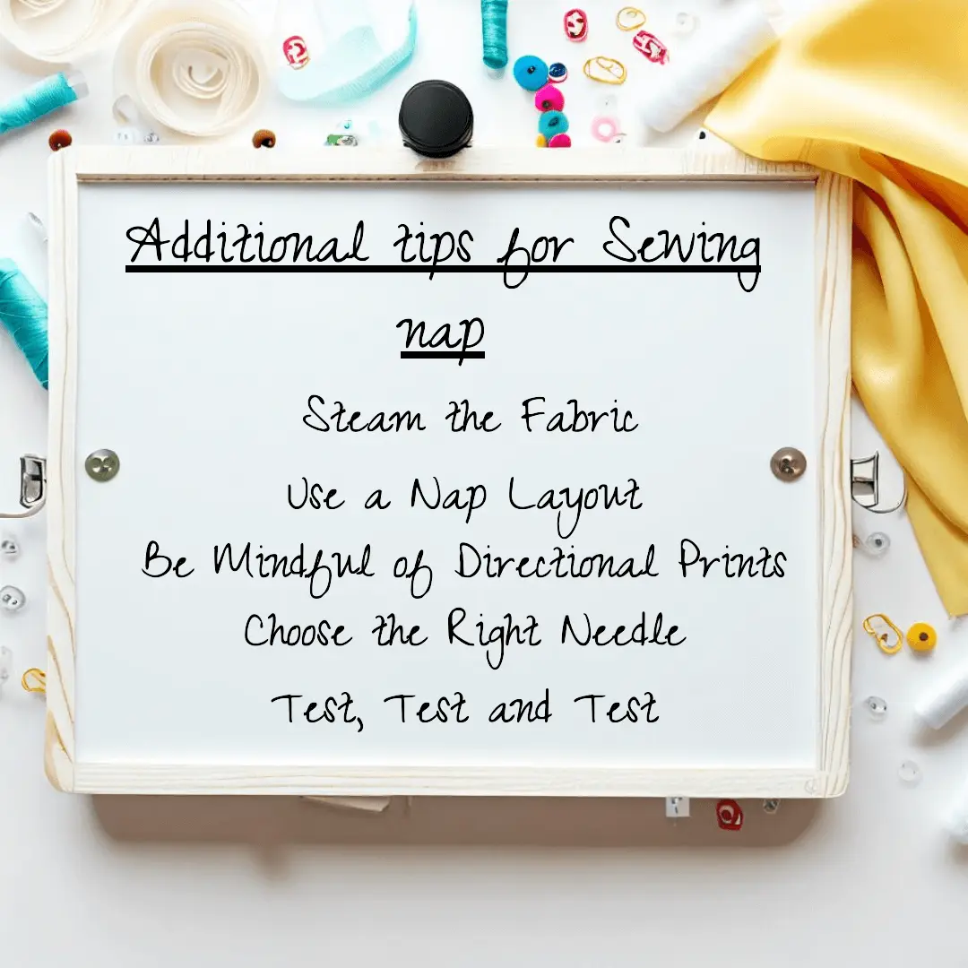 what is nap in sewing, Additional tips