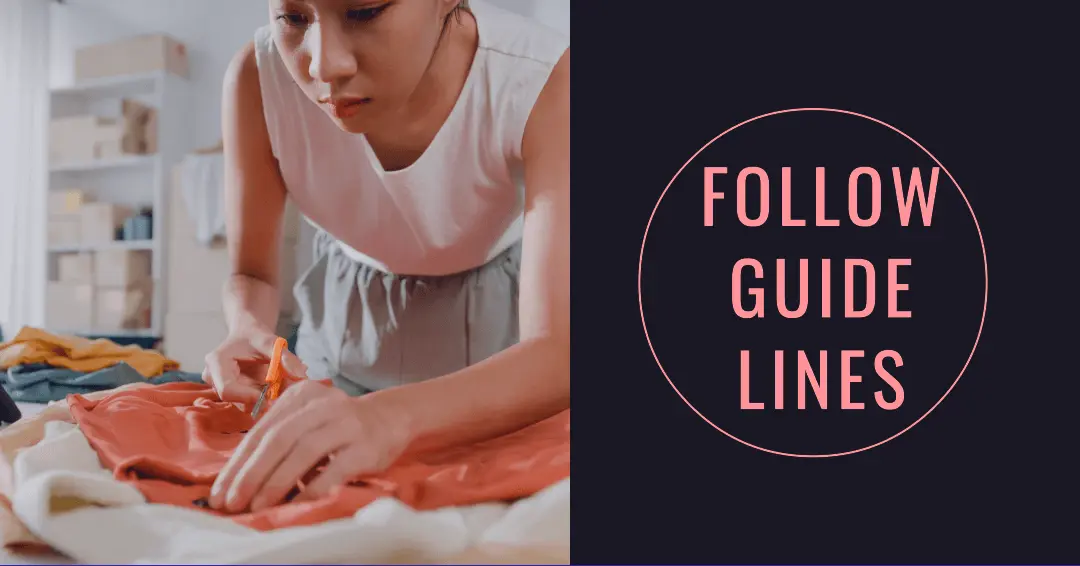 Follow Guide lines - how to use a sewing pattern