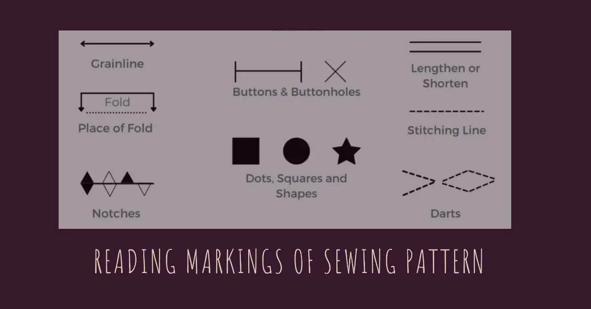 Read markings of your sewing pattern - how to use a sewing pattern