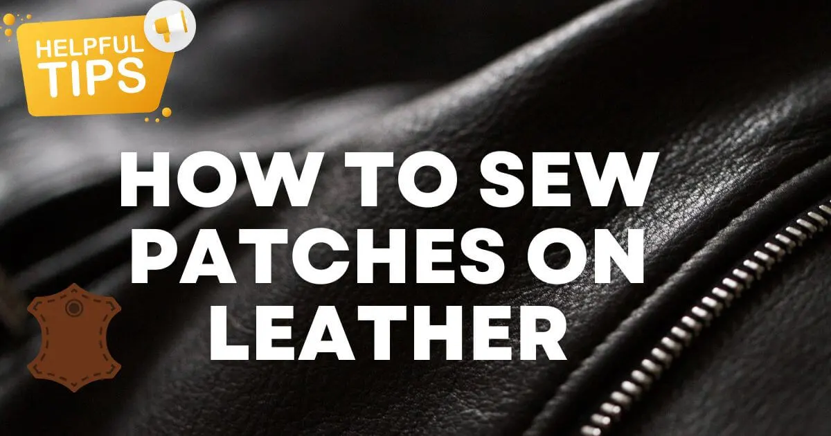 Sewing Patches on a Leather Bag 