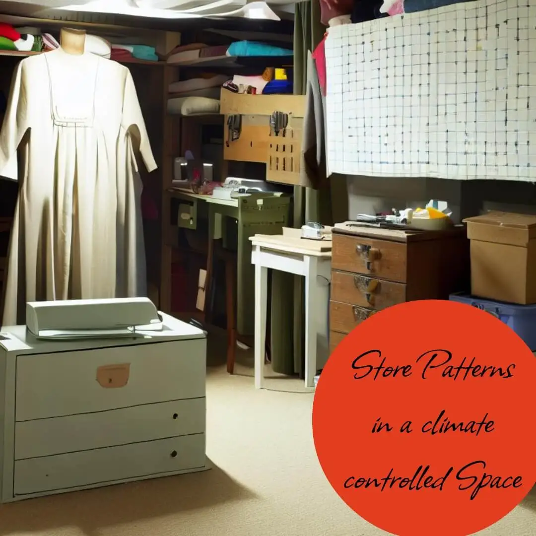 Sewing pattern Storage- Store patterns in climate controlled space