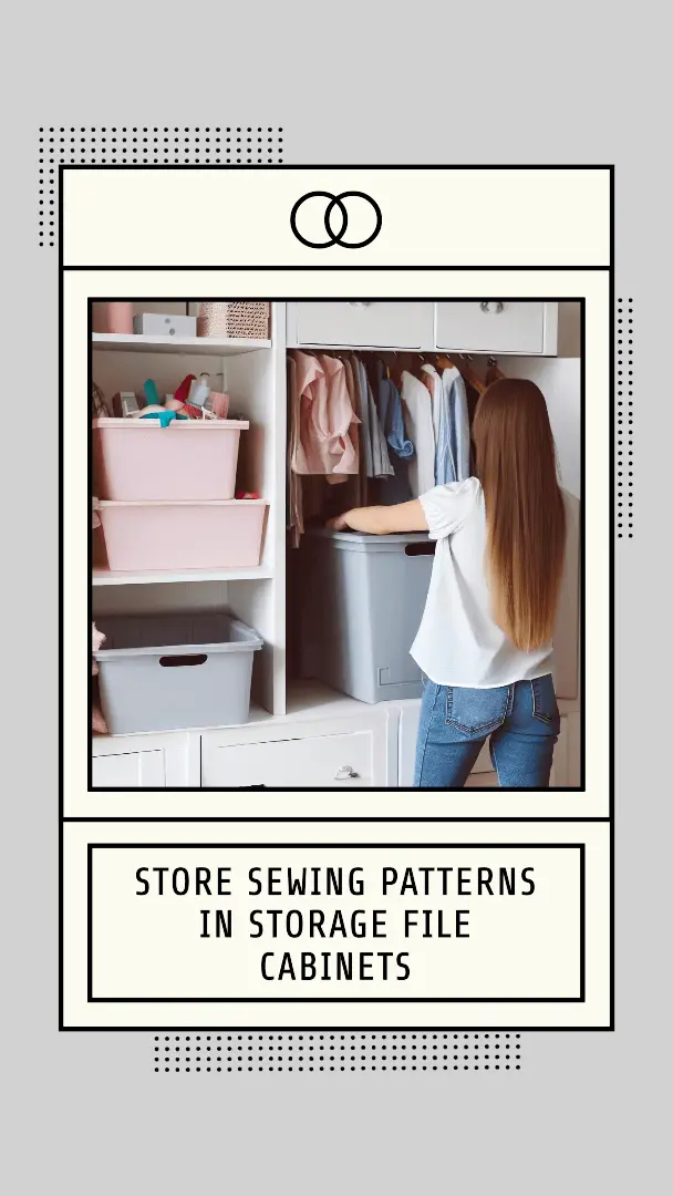 Sewing pattern Storage in file cabinets