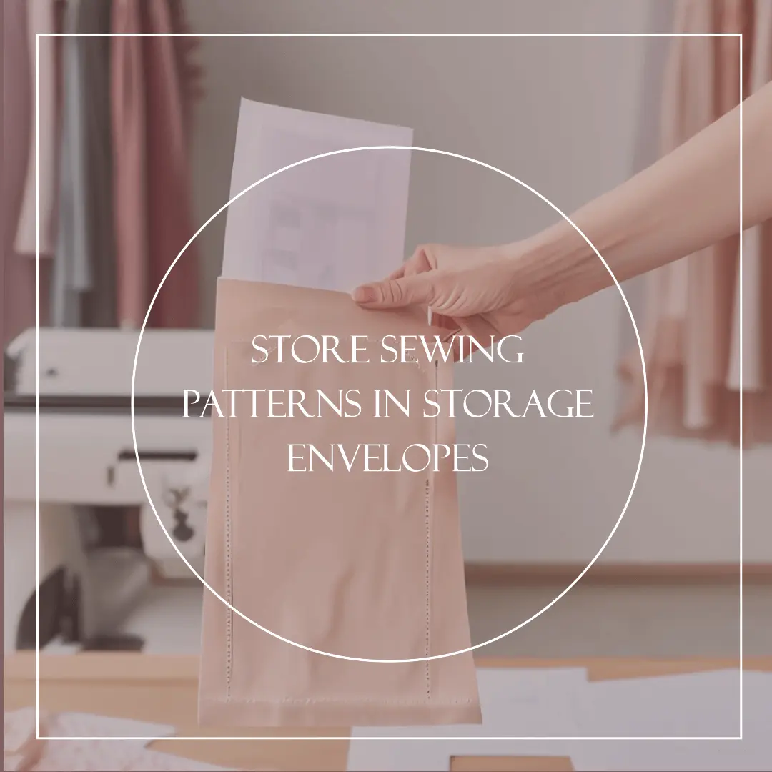 Sewing pattern Storage in envelopes