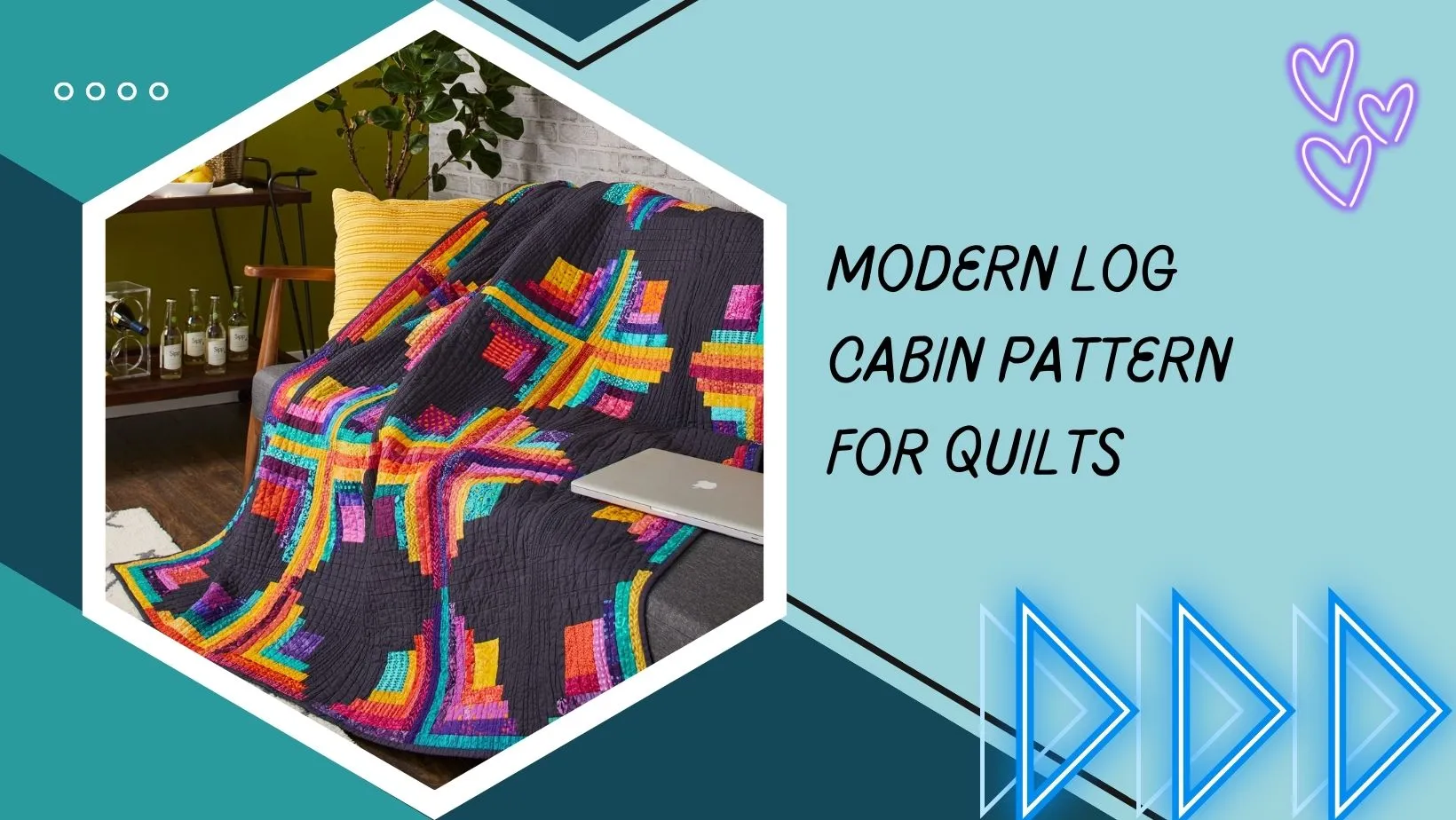 Modern Log Cabin Pattern for quilts 1