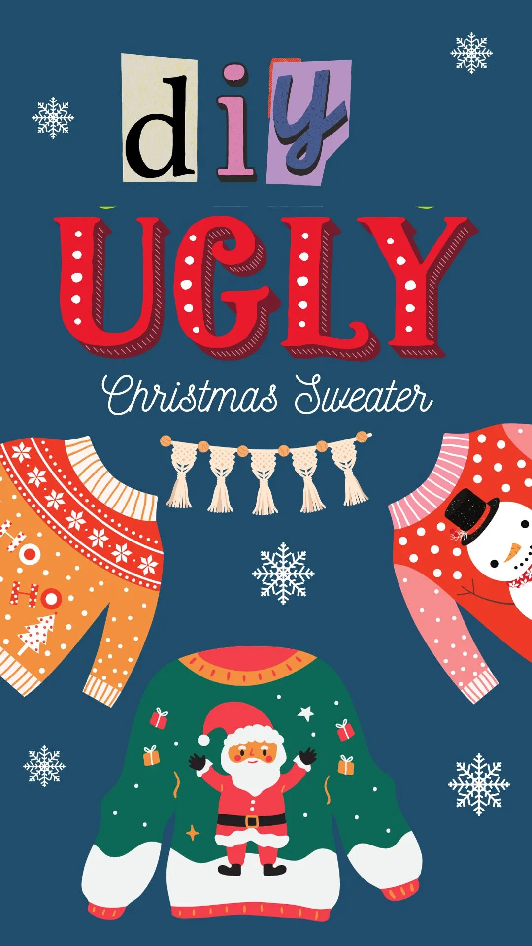 Diy ugly christmas on sale sweater with mirror