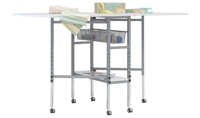 Best-for-quilting-Offex-Rolling-Height-Adjustable-Quilting-Fabric-Cutting-Table