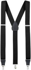 Best suspenders for tuxedo - Leather Crosspatch Clip on tuxedo suspenders