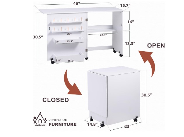 VividWood Multipurpose Table For Sewing Machine